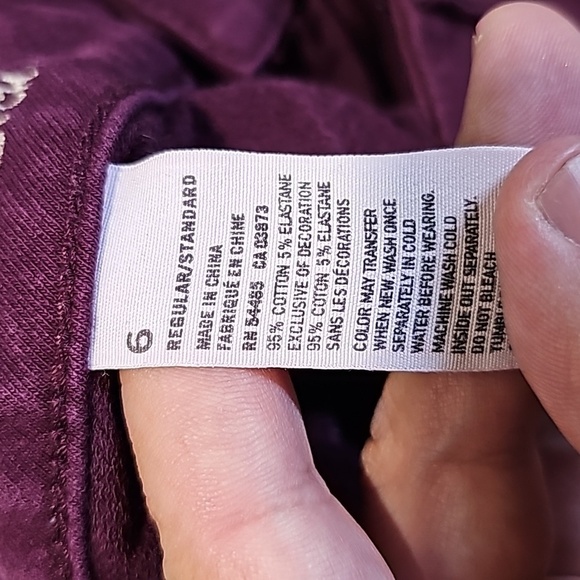 American Eagle size 6 purple super stretch jeggings - Picture 8 of 8